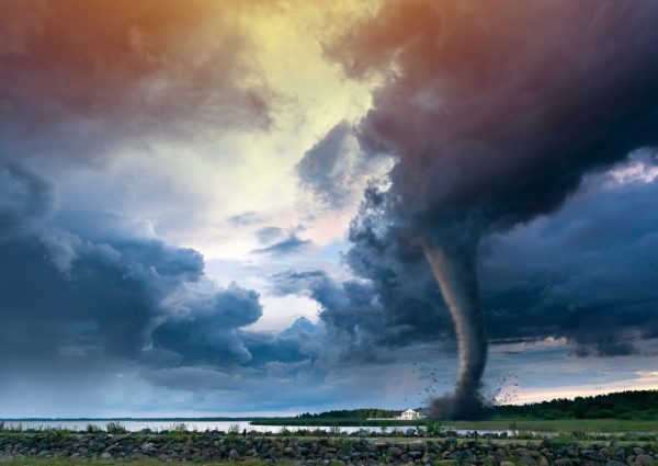 Super,Cyclone,Or,Tornado,Forming,Destruction,Over,A,Populated,Landscape